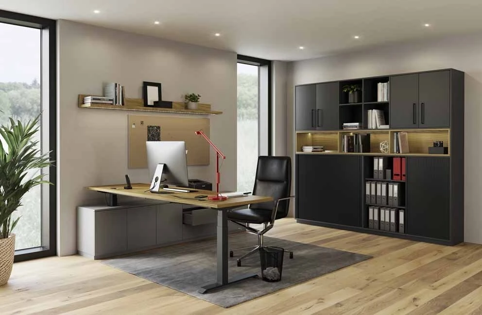 E-Desk Redocol di Ostermann: ora disponibile anche nel colore di tendenza grigio antracite